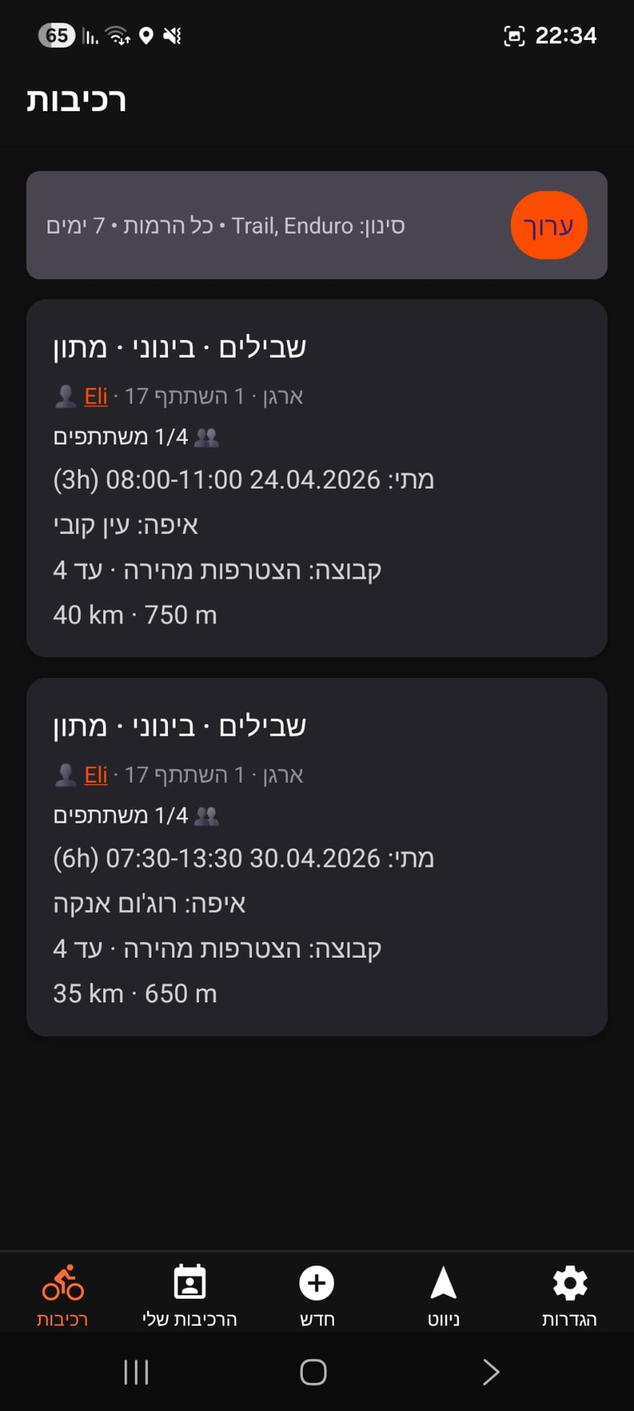 Bishvil social feed screen